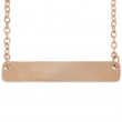 Collier rectangulaire horizontal 35x6mm pour gravure - Or rose