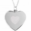 Collier pendentif sublimable avec cœur gravé - Cœur