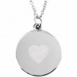 Collier pendentif sublimable avec cœur gravé - Rond