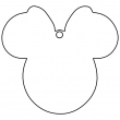Colgante decorativo madera DM3 sublimable - Minnie 6,5x7cm