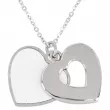 Collier double pendentif cœur découpé sublimable 30x28mm