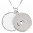 Collier double pendentif rond 