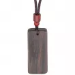 Collar colgante de madera para grabado 22x51mm - Ébano