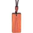 Collar colgante de madera para grabado 22x51mm - Palo de rosa