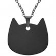 Collar colgante Mascotas para grabado - Gato negro
