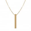 Vertical Rectangular Necklace 5x39mm for Engraving - Gold