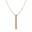 Vertical Rectangular Necklace 5x39mm for Engraving - Rose Gold