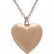 Collier médaillon coeur sublimable pour gravure - Or rose