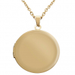 Collier médaillon rond sublimable pour gravure - Or