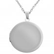 Collier médaillon rond sublimable pour gravure - Argent