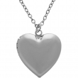 Collier médaillon coeur sublimable pour gravure - Argent