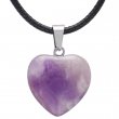 Amethyst Heart Necklace 20x20mm