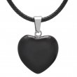 Onyx Heart Necklace 20x20mm