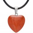 Dark Jasper Heart Necklace 20x20mm
