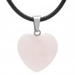 Quartz Heart Necklace 20x20mm