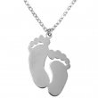 Collier Pieds pour gravure - Argent