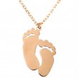 Collier Pieds pour gravure - Or rose