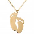 Collier Pieds pour gravure - Or