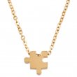 Collar medalla puzzle para grabado - Oro