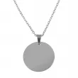 Collar medalla redonda Ø20mm para grabado - Plata