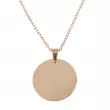 Collar medalla redonda Ø20mm para grabado - Oro rosa