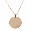 Collar medalla redonda Ø20mm para grabado - Oro rosa