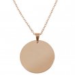 Collar medalla redonda Ø25mm para grabado - Oro rosa