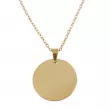 Collar medalla redonda Ø20mm para grabado - Oro