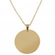 Collar medalla redonda Ø25mm para grabado - Oro