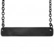 Collier rectangulaire horizontal 35x6mm pour gravure - Noir