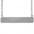 Collier rectangulaire horizontal 35x6mm pour gravure - Argent