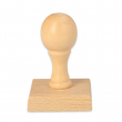 Empuñadura de madera para sellos cuadrada - 45x45mm