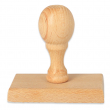 Empuñadura de madera para sellos rectangular - 60x30mm