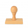 Empuñadura de madera para sellos rectangular - 50x25mm