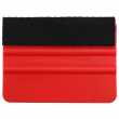 Mixed plastic and felt squeegee for vinyl application