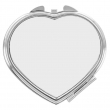 Miroir de poche sublimable - Cœur - Argent 7x7cm