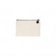 Trousse en tissu simili lin sublimable 14,5x12,5 cm