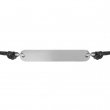 Bracelet cordon cuir et acier pour gravure - Argent