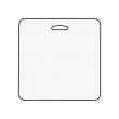 Étiquette pour bagage en bois MDF3 sublimable - Carré 7x7cm