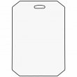 Étiquette pour bagage en bois MDF3 sublimable - Octogone 7x10cm