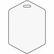 Étiquette pour bagage en bois MDF3 sublimable - Hexagone 7x10cm