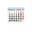 Faldilla calendario mensual 10 x 11 cm