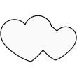 Sublimable MDF3 Wood Double Heart Photo Panel - 15x25cm