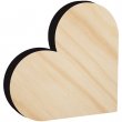Sublimable Natural Wood Heart MDF15 Photo Panel - 20.5x23cm