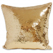 Cushion Cover with reversible sequins - Square - Gold/White