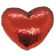 Sublimation Heart Sequin Cushion Cover - Red/White