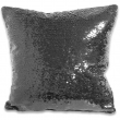 Housse de coussin à sequins réversibles - Carré - Noir/Blanc