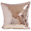 Cushion Cover with reversible sequins - Square - Rose Gold/White