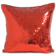 Cushion Cover with reversible sequins - Square - Red/White