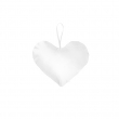 Sublimation Heart Cushion Cover - White - 22x18cm 